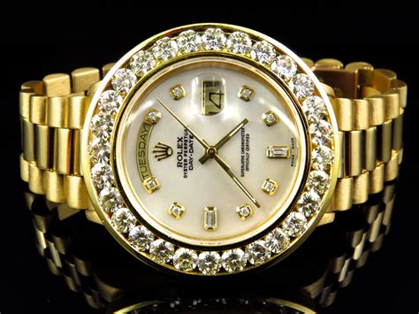 rolex mens gold watches|solid gold Rolex with diamonds.